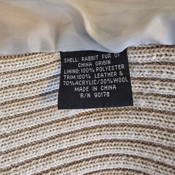 Revue Fur Vest Beige Tan Zip Front Women’s Size XL Genuine Fur - Picture 4 of 5